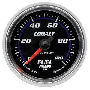 AutoMeter 6163 Cobalt 52mm 100 PSI Electronic Fuel Pressure Gauge