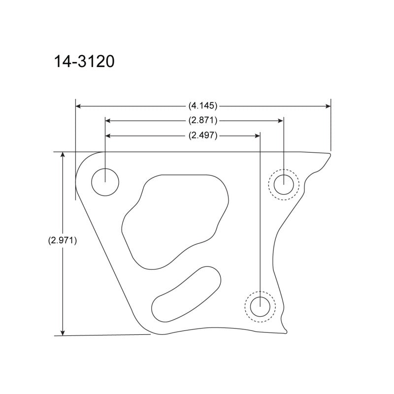 Peterson Fluid Systems 14-3120 fits Chevrolet Big Block Mount Blade - Left Side