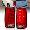 ANZO 311323 2014 fits Chevy 07-20 Tahoe LED Taillight Plank Style Chrome With Red/Clear Lens