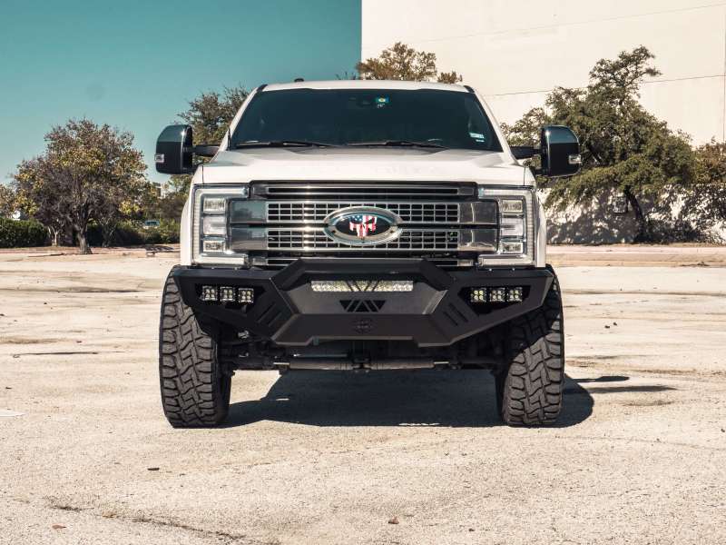 Road Armor 6172XFPRB fits Ford 17-20 F-250 SPARTAN Front Bumper Bolt-On Pre-Runner Guard - Tex Blk