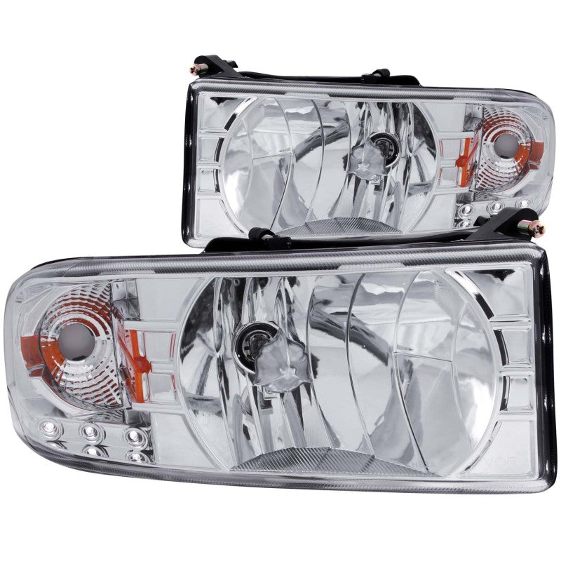 ANZO 111206 1901 fits Dodge 94-20 Ram Crystal Headlights Chrome w/ LED