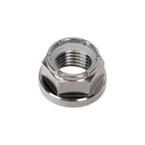 Wilwood nut 3/8-24 nylon self lock hex flange titanium GR5