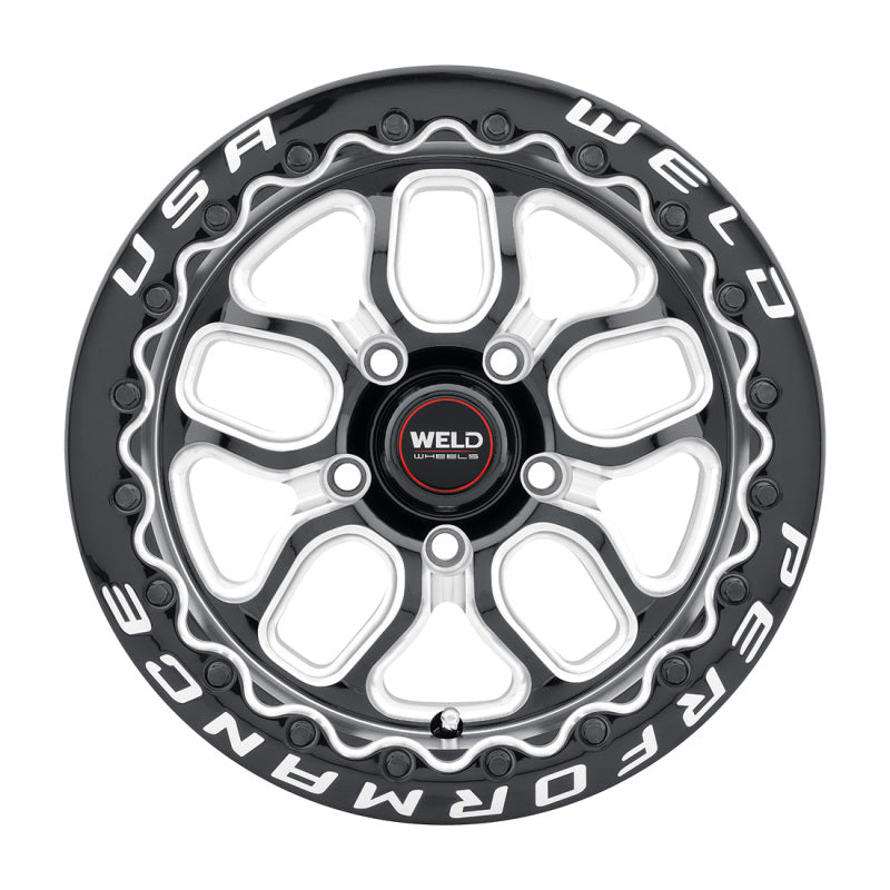 Weld  S907B0071P22 S907 15X10 Laguna Beadlock 5X115 ET22 BS6.4 Gloss Black MIL D