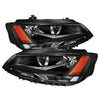 SPYDER 5075796 xTune Volkswagen Jetta Amber Crystal Headlights Black