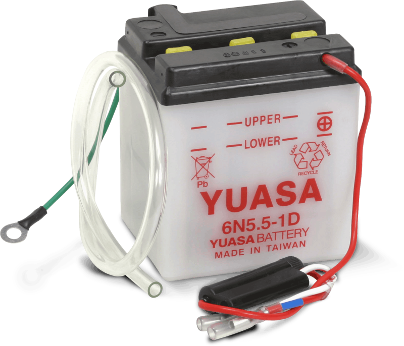 Yuasa YUAM2655B 6N5.5-1D Conventional 6 Volt Battery