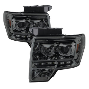 9032257 Xtune fits Ford 09-14 F150 Projector Headlights Halogen Model Only LED