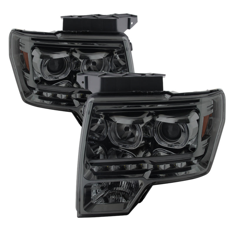 9032257 Xtune fits Ford 09-14 F150 Projector Headlights Halogen Model Only LED