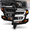 ANZO 111492 2020 fits Chevy 15-20 Tahoe Projector Headlights Plank Style Black w/DRL