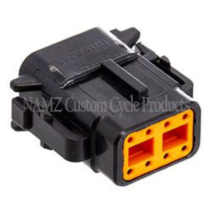 NAMZ MDP-8B Deutsch DTM 8-Position Black Plug w/(8) Stamped Terminals & Wedgeloc