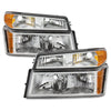 9032127 Xtune fits Chevy 04-12 Colorado OEM Headlights w/ Bumper Lights Chrome