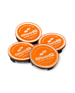 fifteen52 52-ST-CAP-ORANGE-SET Super Touring (Chicane/Podium) Center Cap Set of Four - Orange/Chrome