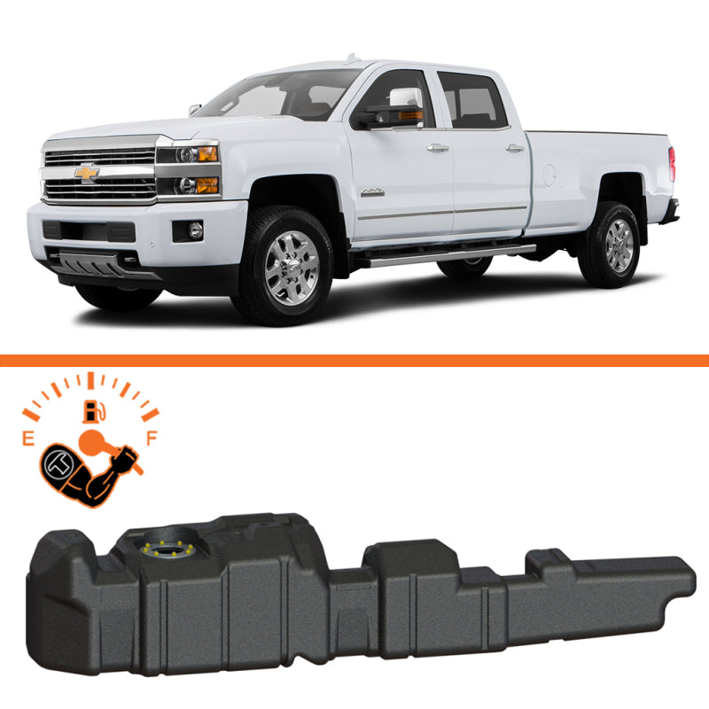 fits Titan Fuel Tanks 7010511 11-16 GM 2500/3500 Duramax Crew/Ext. Cab Long Bed 60 Gallon XXL Mid-Ship Fuel Tank