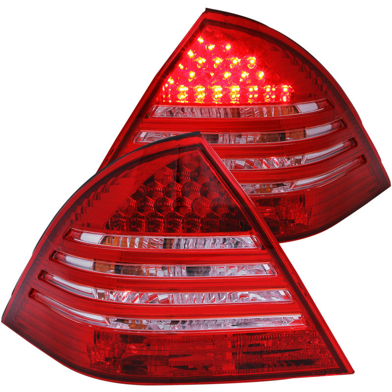 ANZO 221151 2004 Mercedes Benz C Class W203 Taillights Red/Smoke