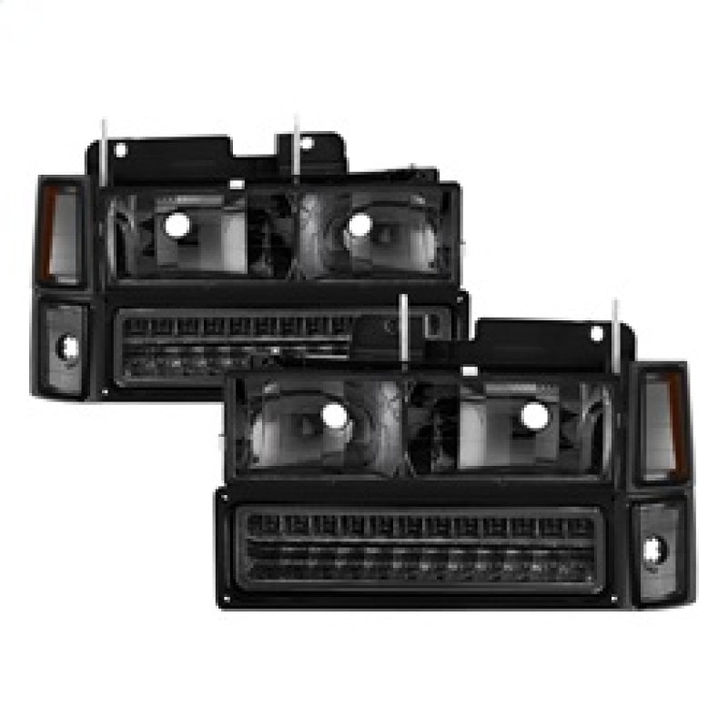 5069566 Xtune Blazer Full Size Corner/LED Bumper Headlights Smoke HD-JH-CCK88-