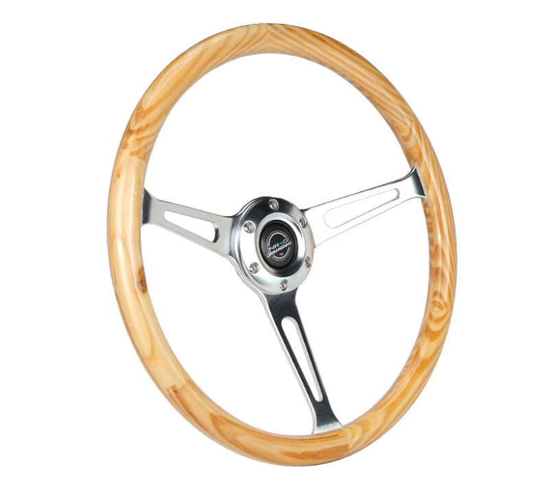 NRG RST-380RG RST-380RG Reinforced Steering Wheel Light Wood Grain w/3-Spoke