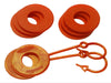 Daystar KU70061FA Fluorescent Orange D Ring fits Isolator w/Lock Washer Kit