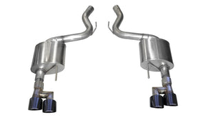 CORSA Performance 21041BLK Corsa 18-19 fits Ford Mustang 5.0L 3in Touring Axle-Back Dual Rear Exit w/ 4in Black PVD Pro-Seri