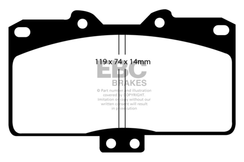 EBC DP21097 fits Dodge 91-93 Stealth 3.0 4WD Greenstuff Front Brake Pads