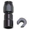 Russell 611253 Performance 5/16in SAE Quick Disc Female to -6 Hose Black Straight Degree Hose End