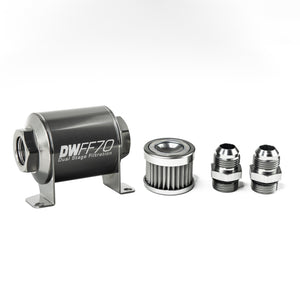 DeatschWerks 8-03-070-005K-10 Stainless Steel 10AN 5 Micron Universal Inline Fu