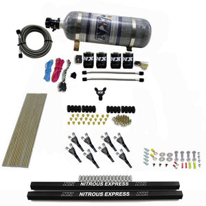 Nitrous Express 91006-12 Pro-Shk/Gas Nitrous Kit (200-600HP) w/Rails and Composi