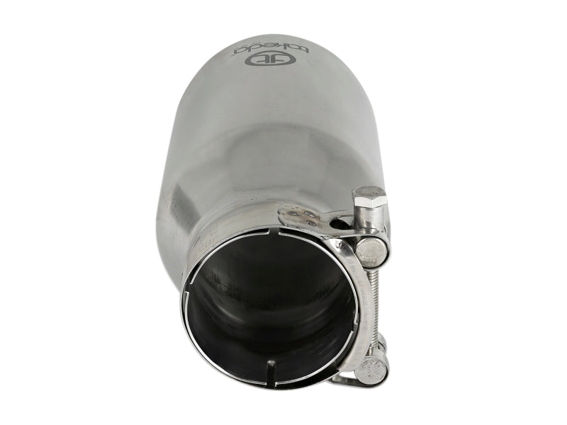 AFE 49T25404-P08  304 Stainless Steel Clamp-On Exhaust Tip 2.5in. Inlet / 4in.