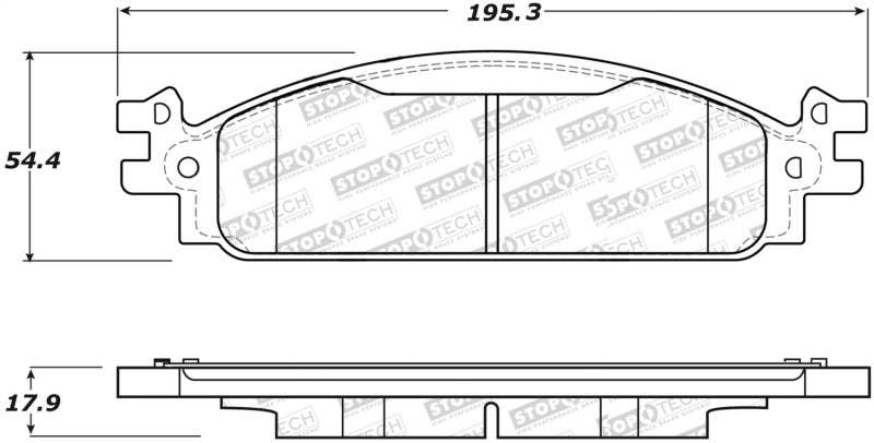 Stoptech 305.1508 Street Select Brake Pads - Front