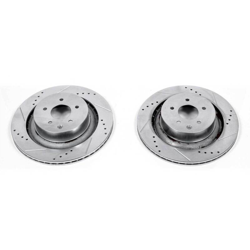 PowerStop fits Infiniti 08-13 G37 Rear Evolution Drilled & Slotted Rotors - Pair