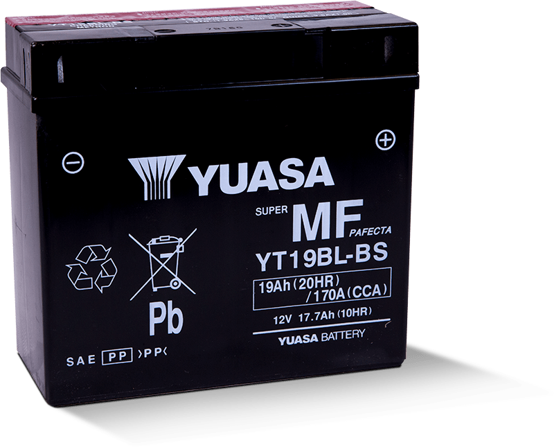 Yuasa YUAM6219BL YT19BL-BS Maintenance Free AGM 12 Volt Battery (Bottle Supplied)