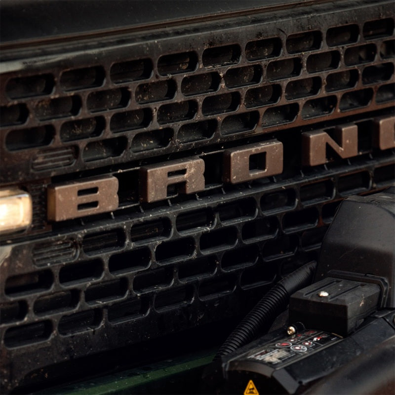 fits Ford Racing M-1447-BLBR 2021+ Bronco Grille Lettering Overlay Kit - Bronze