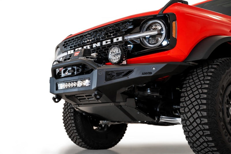 Addictive Desert Designs F230181060103 2021+ fits Ford Bronco Rock Fighter Front Bumper - Hammer Black