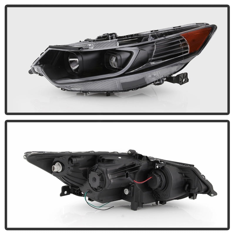 xTune 9042218 09-14 fits Acura TSX Projector Headlights - Light Bar DRL - Black