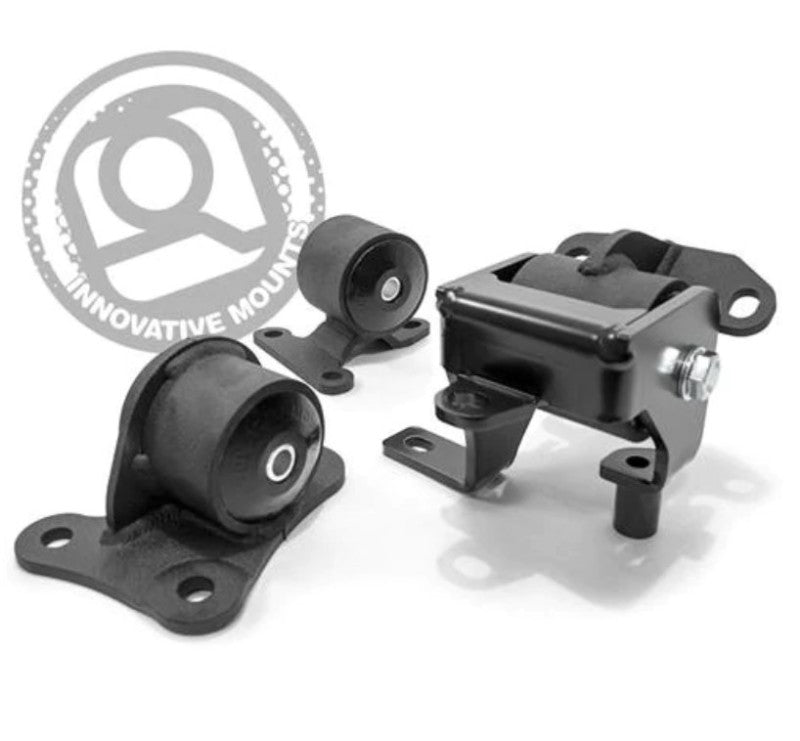 Innovative 20150-75A 97-01 fits Honda Prelude H/F Series Black Replacement Steel Mounts 75A Bushings