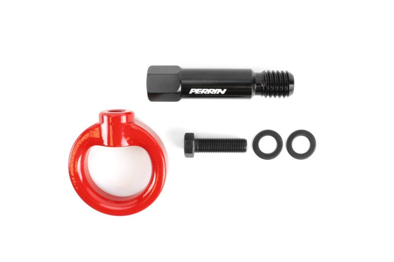 Perrin PTP-BDY-230RD 2020 fits Toyota Supra Tow Hook Kit (Front) - Red