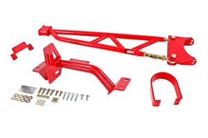 BMR TA012R F-Body w/ DSL Torque Arm Tunnel Mount (For Long Tube Headers) - Red