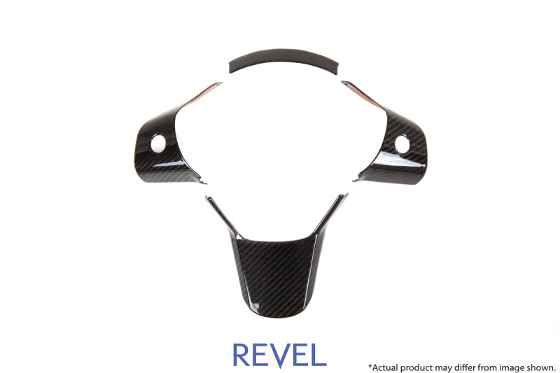 Revel 1TR4GT1AX01 GT Dry Carbon Steering Wheel Insert Covers fits Tesla Model 3