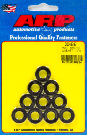 ARP 200-8797 Black Washers - 9mm ID x .670 OD (10pk)