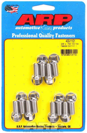 ARP 400-1101 S/S Header Bolt Kit - 3/8 x .750 UHL (12)
