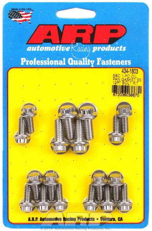 ARP 434-1803 fits SBC S/S Oil Pan Bolt Kit 12pt.