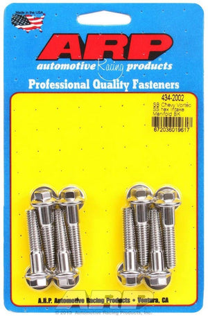 ARP 434-2002 fits SBC S/S Intake Bolt Kit 6pt.