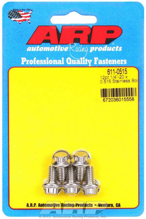 ARP 611-0515 S/S Bolt Kit - 12pt. (5) 1/4-20 x .515