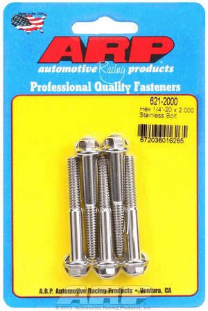 ARP 621-2000 S/S Bolt Kit - 6pt. (5) 1/4-20 x 2.000