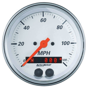 AUTOMETER 1349 3-3/8 Speedometer 120MPH GPS Arctic White Series