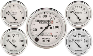 AUTOMETER 1601 Old Tyme White Gauge Kit Mech Speedo