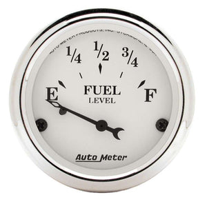 AUTOMETER 1605 Old Tyme White 2 1/16in Fuel Gauge fits Ford