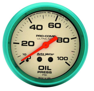 AUTOMETER 4521 2-5/8 Ultra-Nite Oil Press. Gauge 0-100psi