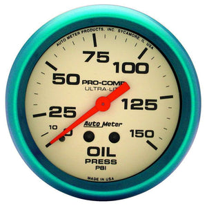 AUTOMETER 4523 2-5/8 Ultra-Nite Oil Press. Gauge 0-150psi