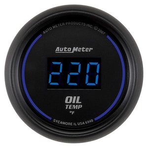 AUTOMETER 6948 2-1/16in Cobalt Oil Temp Gauge Digital 340F