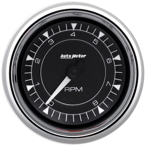 AUTOMETER 9797 3-3/8 Tach Chrono Chrome 8K RPM In-Dash