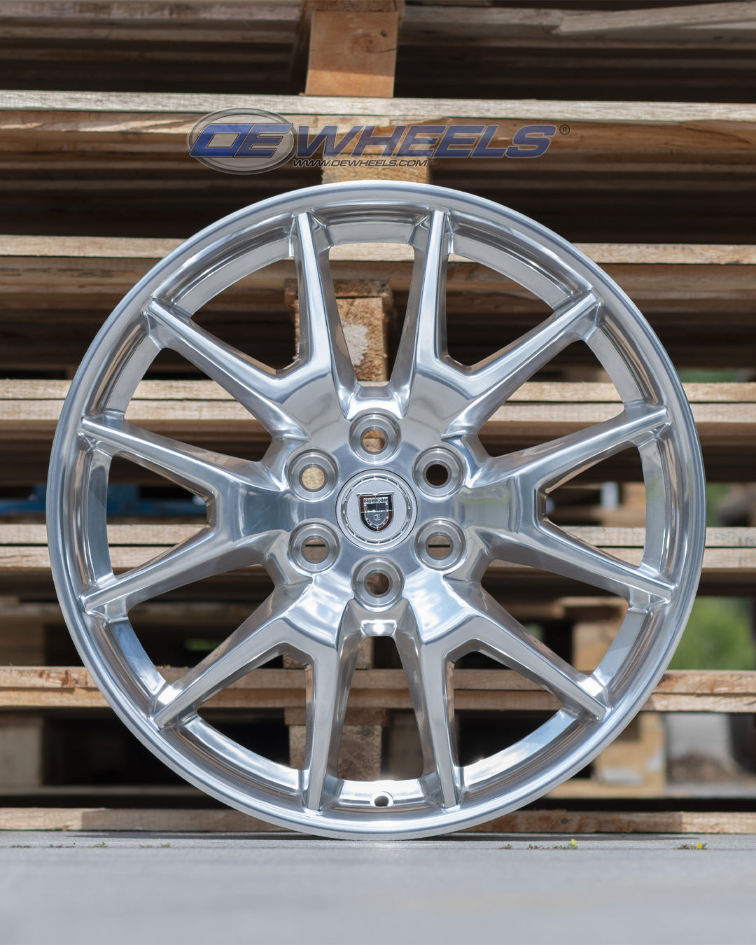 OE Wheels CA12-20080-6120-53P 20" Replica CA12 fits Cadillac SRX 20x8 Polished